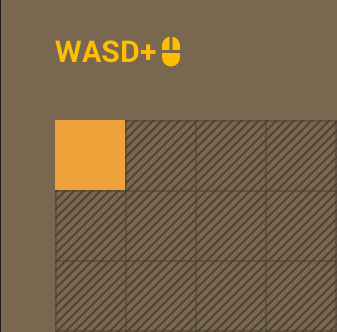 WASD Mode (square cursor and WASD indicator)